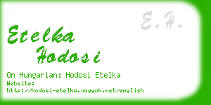 etelka hodosi business card